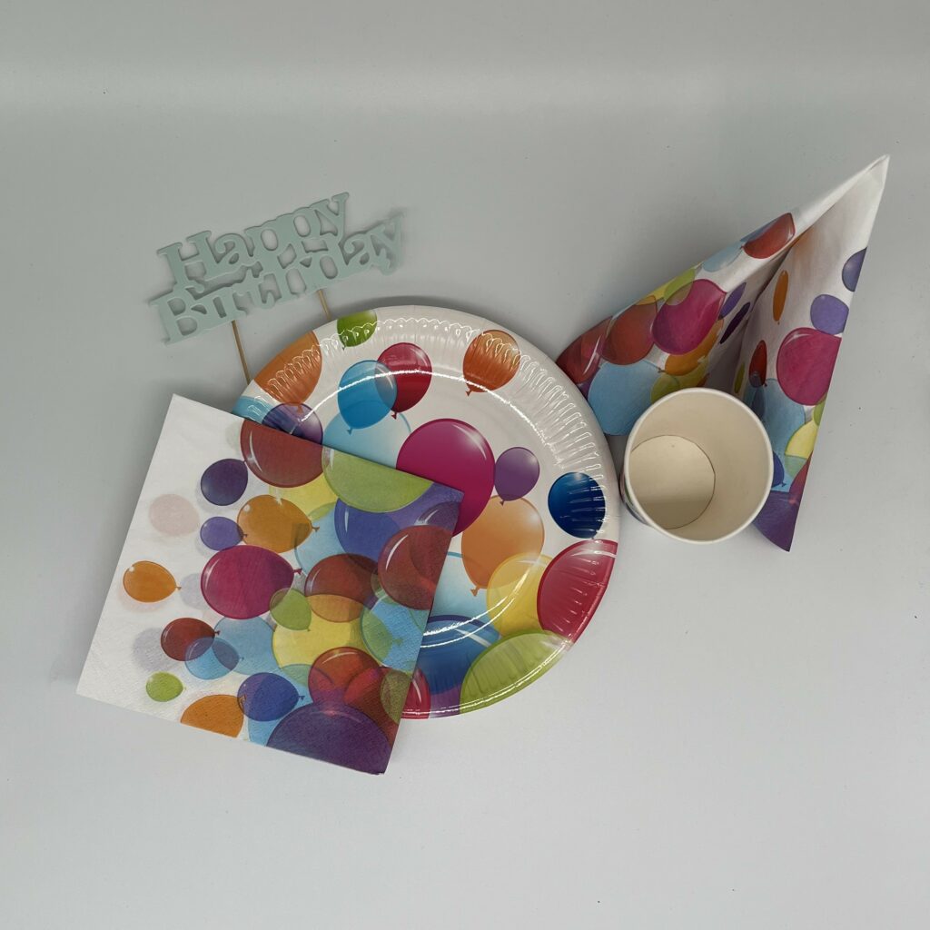 Unser Angebot: Happy Brthday Kindergeburtstag Geschirrset Dekoration